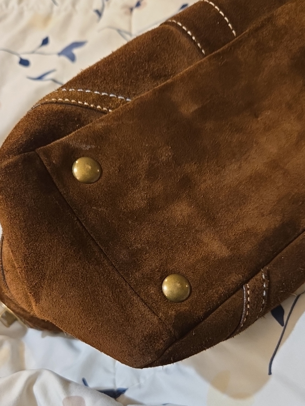Coach Hampton Gallery Brown Suede Tote (Style 8B03) - Picture 14 of 16